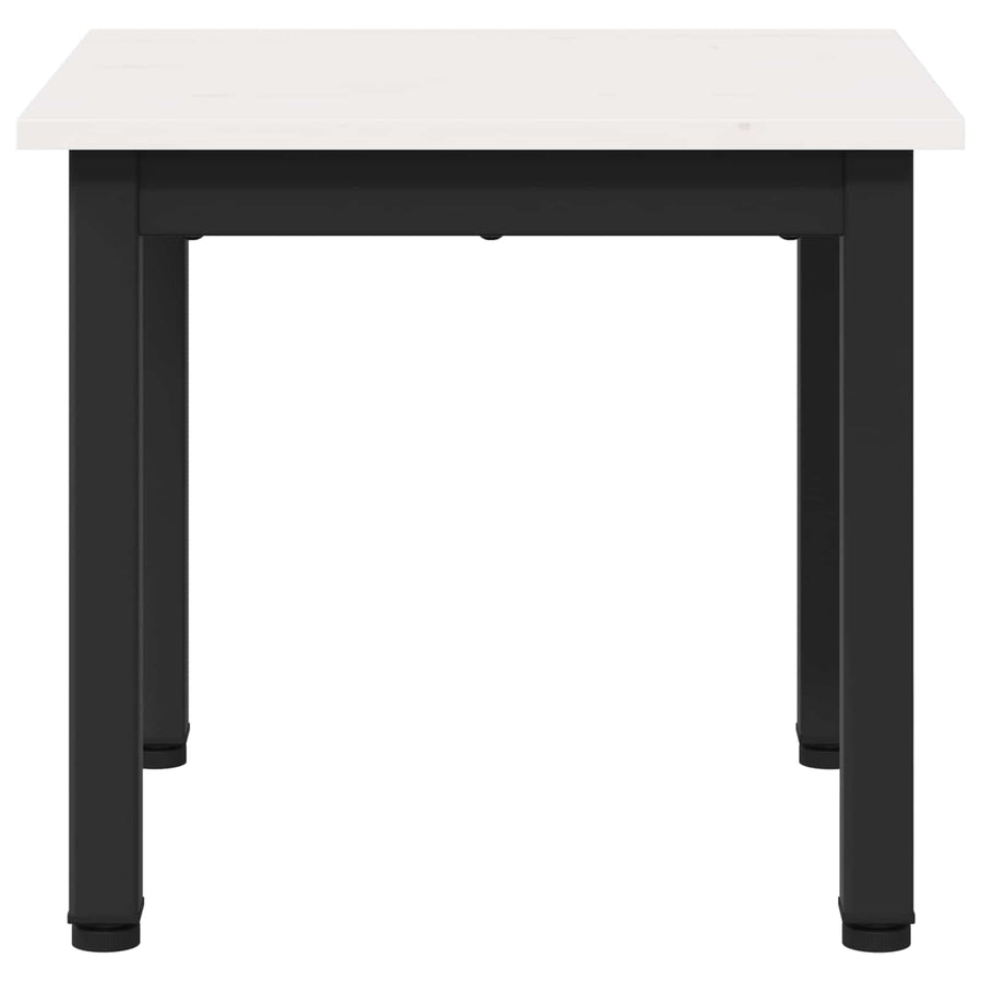 Salontafel Wit 40 x 40 x 36 cm Massief grenenhout
