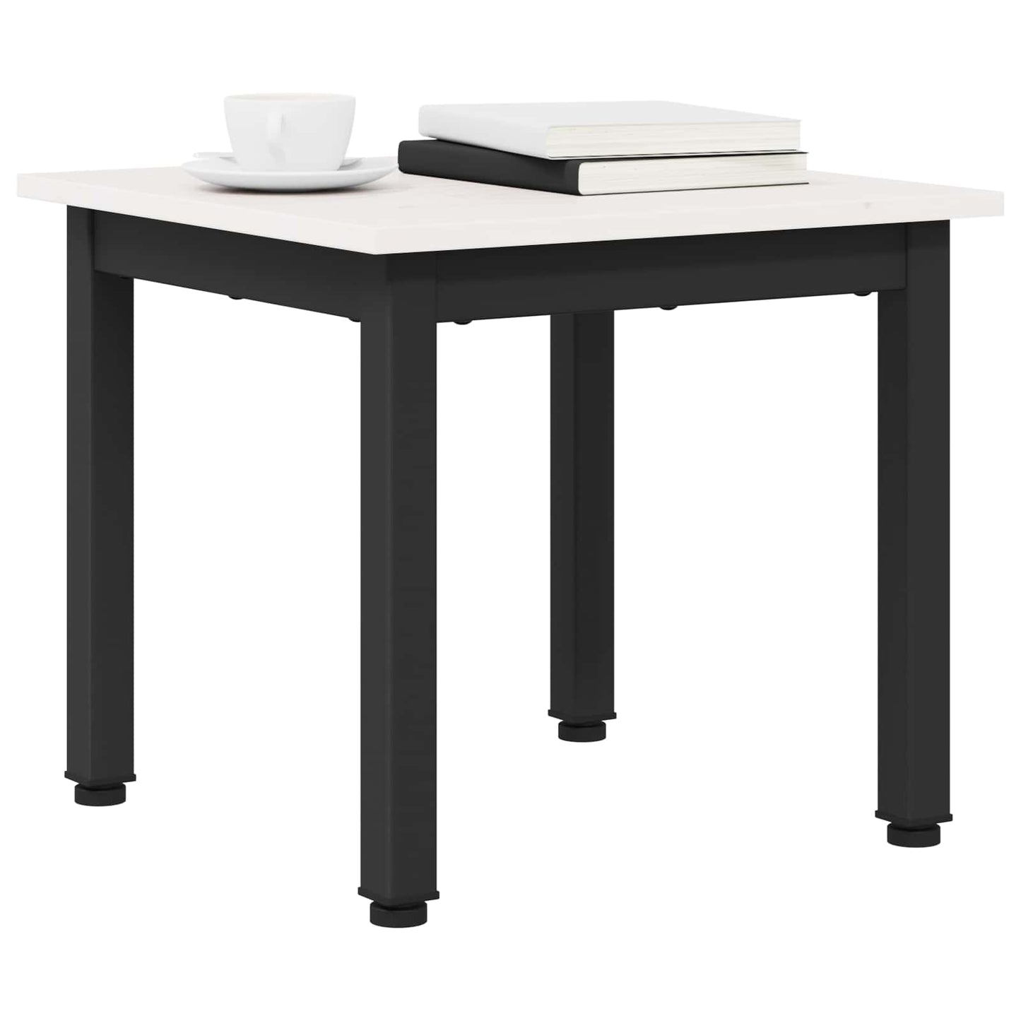 Salontafel Wit 40 x 40 x 36 cm Massief grenenhout