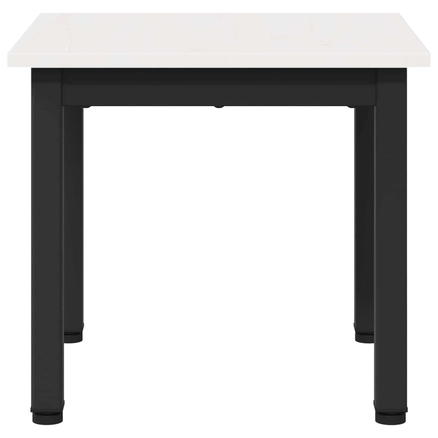 Salontafel Wit 40 x 40 x 36 cm Massief grenenhout