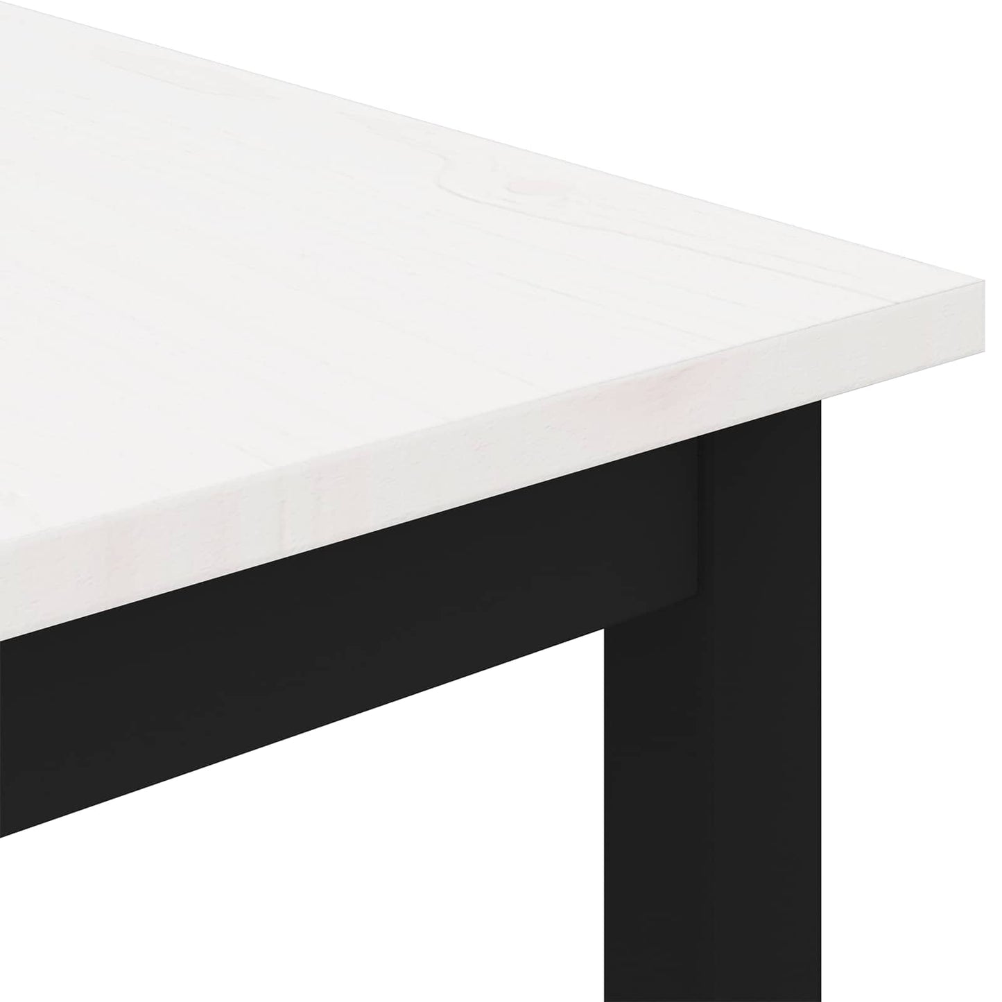 Salontafel Wit 50 x 50 x 36 cm Massief grenenhout