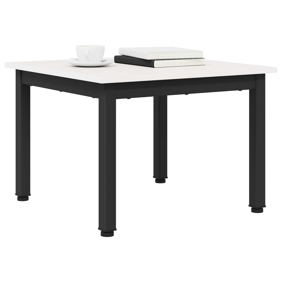 Salontafel Wit 50 x 50 x 36 cm Massief grenenhout