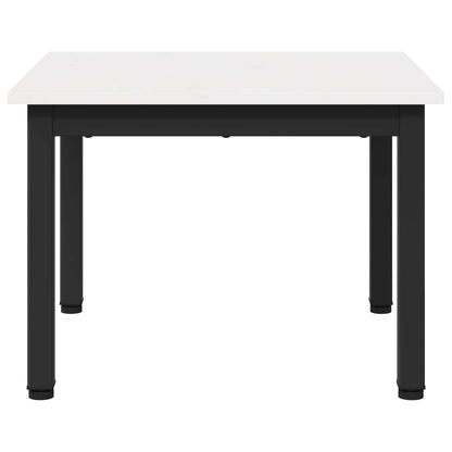 Salontafel Wit 50 x 50 x 36 cm Massief grenenhout