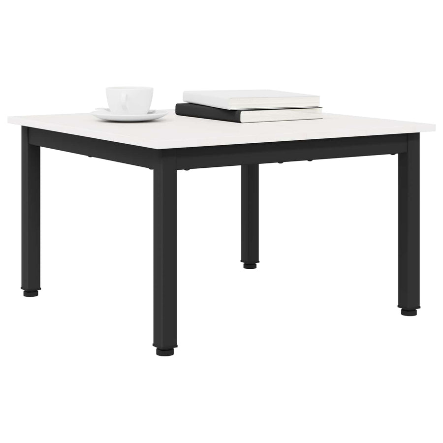 Salontafel Wit 60 x 60 x 36 cm Massief grenenhout