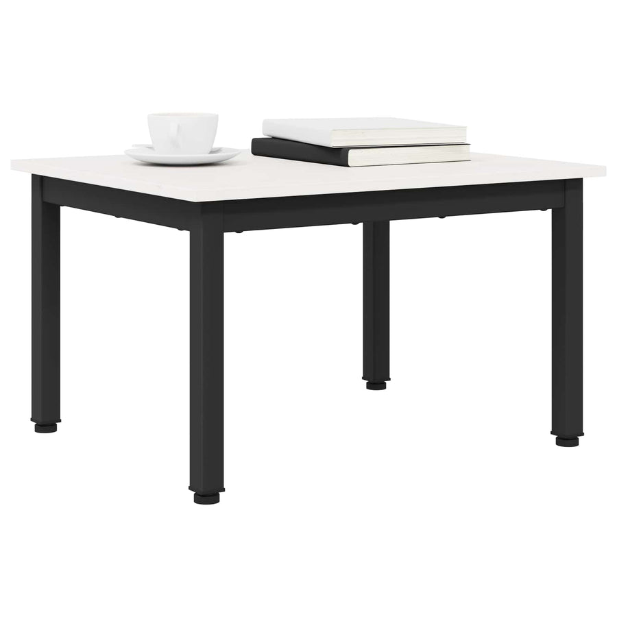 Salontafel Wit 60 x 50 x 36 cm Massief grenenhout