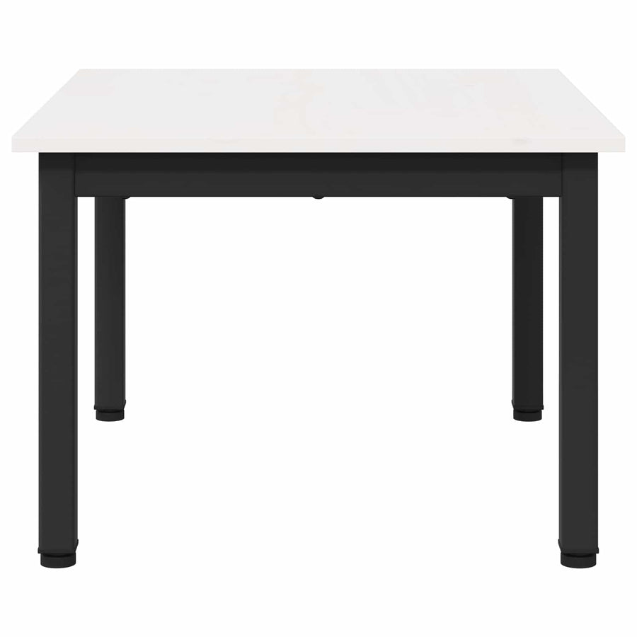 Salontafel Wit 60 x 50 x 36 cm Massief grenenhout