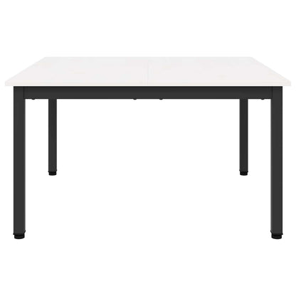Salontafel Wit 80 x 80 x 45 cm Massief grenenhout