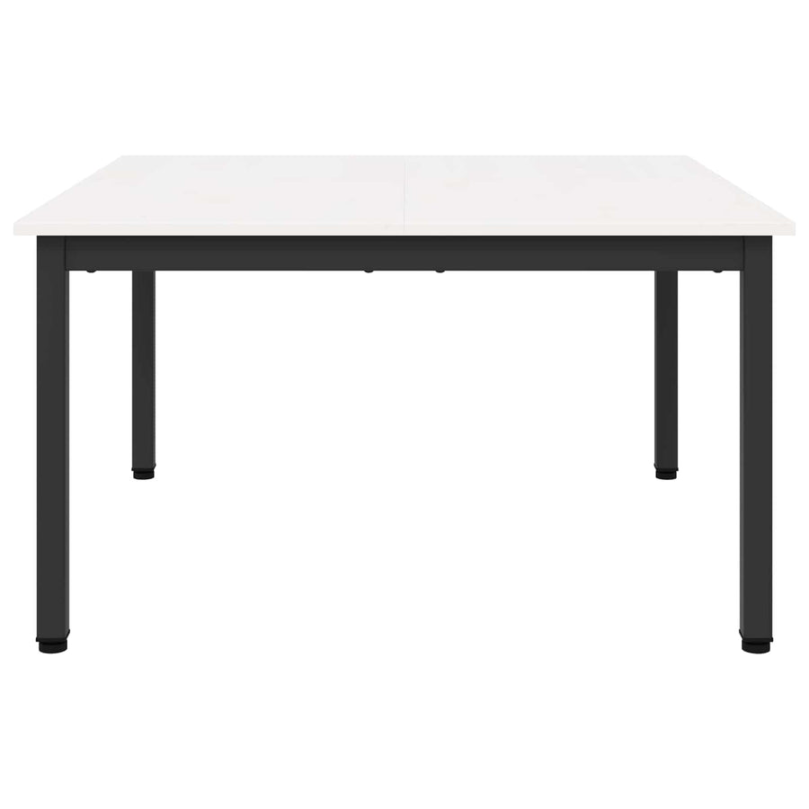 Salontafel Wit 80 x 80 x 45 cm Massief grenenhout