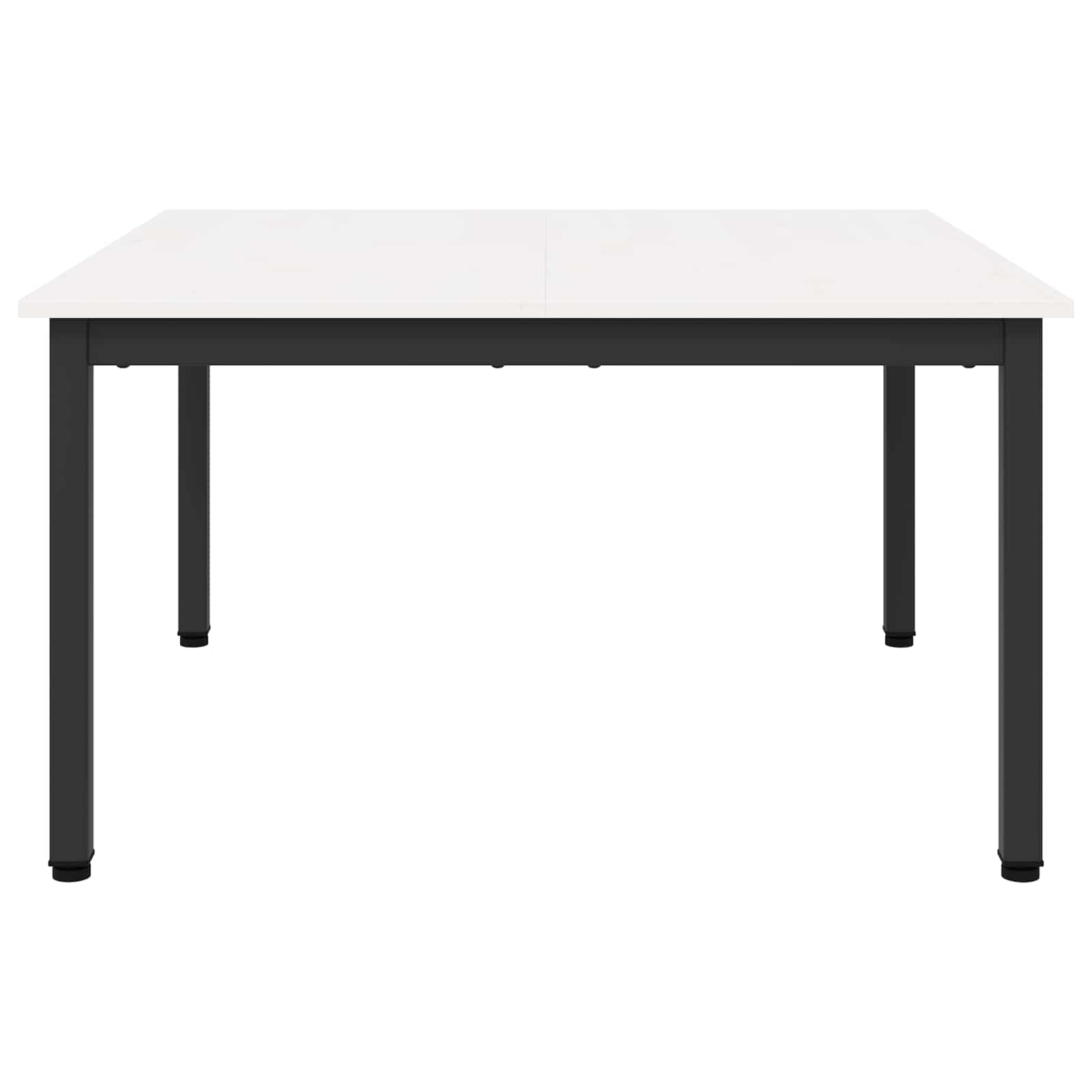 Salontafel Wit 80 x 80 x 45 cm Massief grenenhout