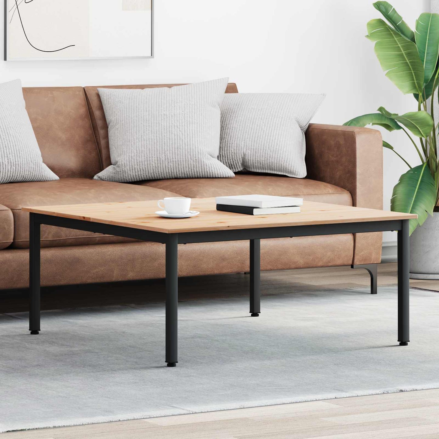 Salontafel Naturel 100 x 100 x 45 cm Massief grenenhout
