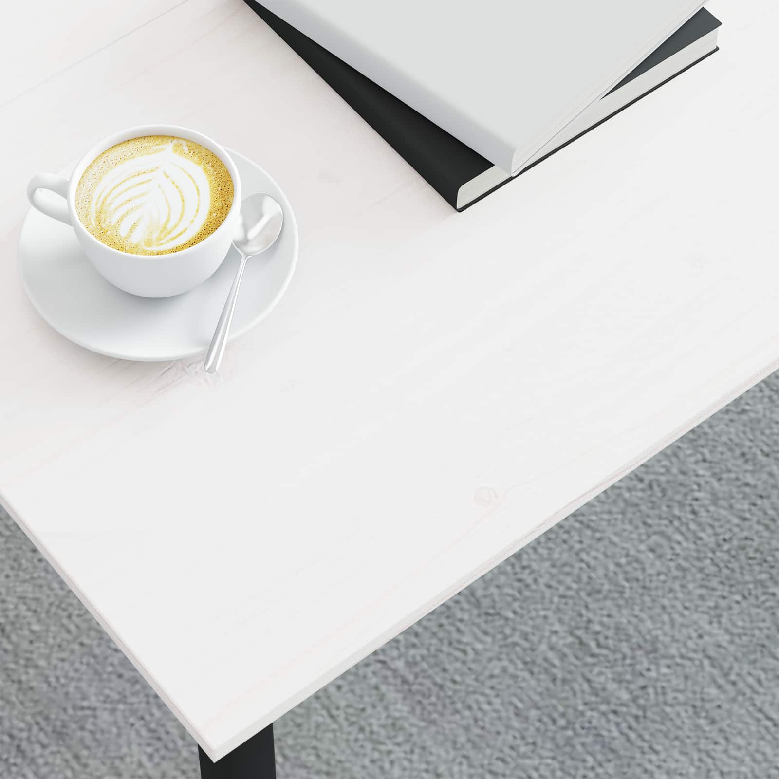 Salontafel Wit 100 x 100 x 45 cm Massief grenenhout