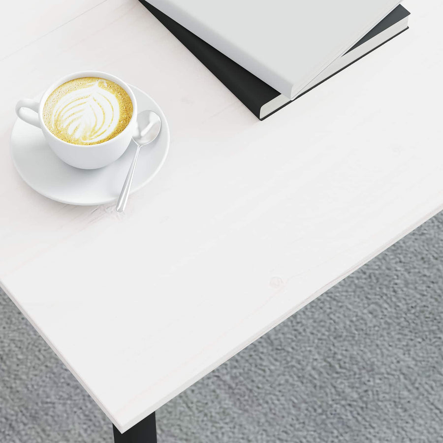 Salontafel Wit 100 x 100 x 45 cm Massief grenenhout