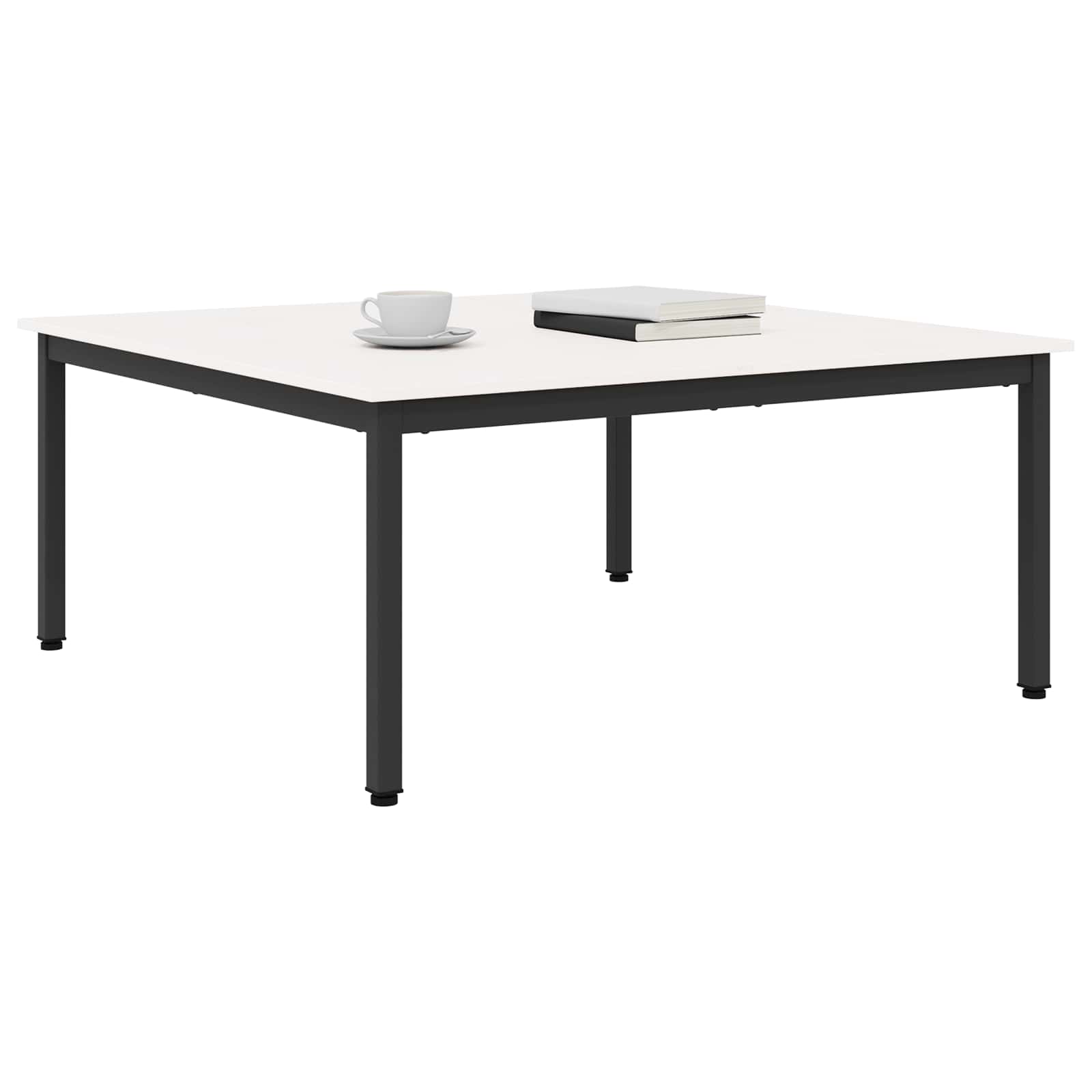 Salontafel Wit 100 x 100 x 45 cm Massief grenenhout