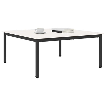 Salontafel Wit 100 x 100 x 45 cm Massief grenenhout