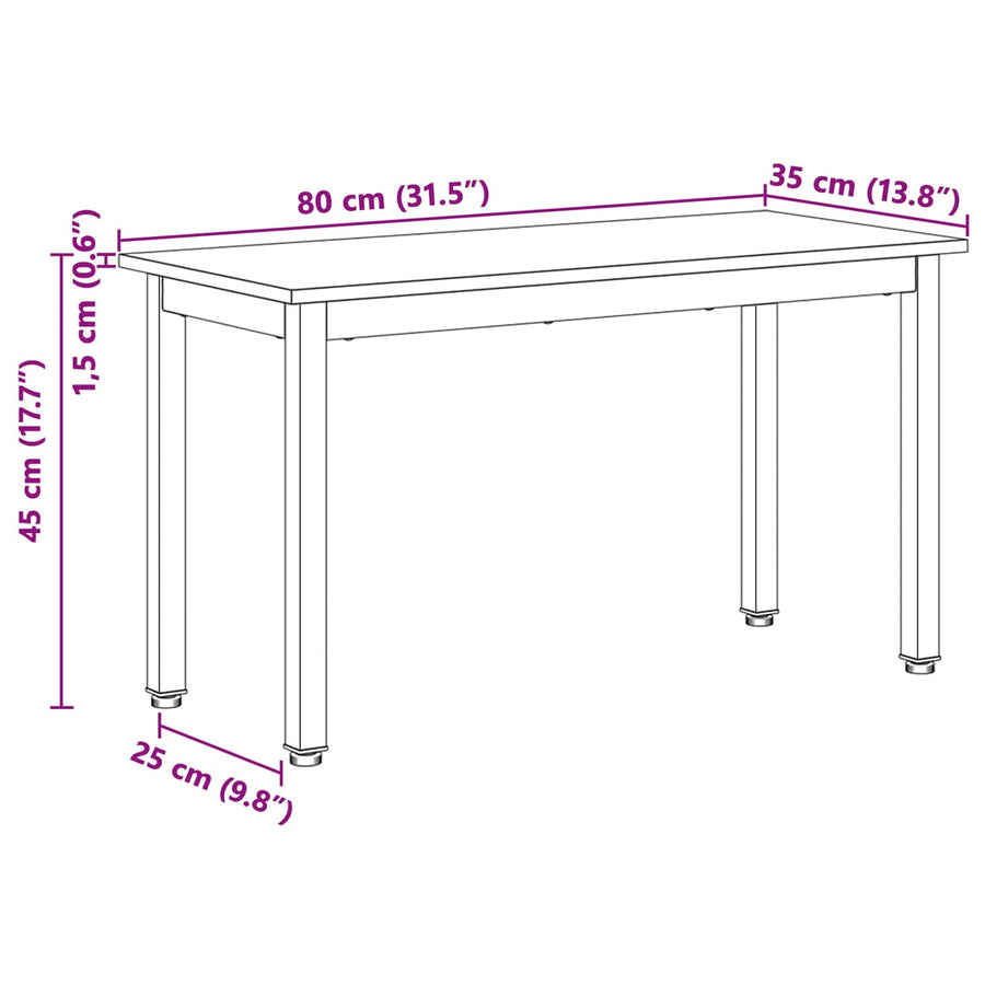 Bank Naturel 80 x 35 x 45 cm Massief grenenhout
