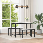 Bank 80x35x45 cm massief grenenhout wit
