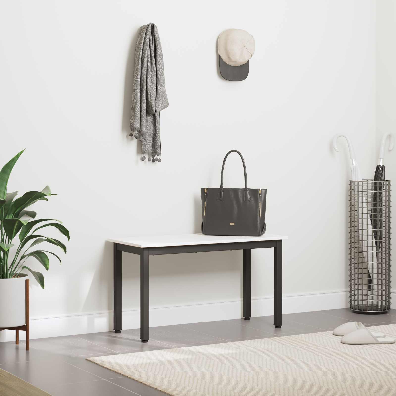 Bank Wit 80 x 35 x 45 cm Massief grenenhout
