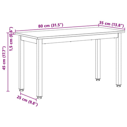 Bank Wit 80 x 35 x 45 cm Massief grenenhout