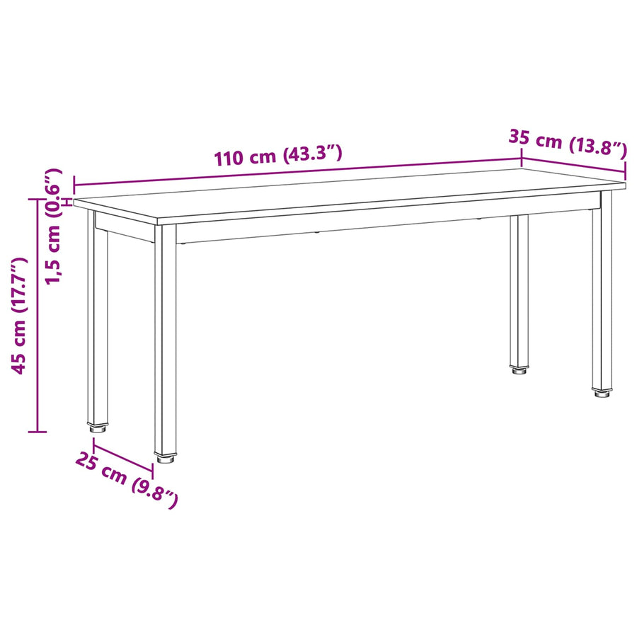 Bank Naturel 110 x 35 x 45 cm Massief grenenhout