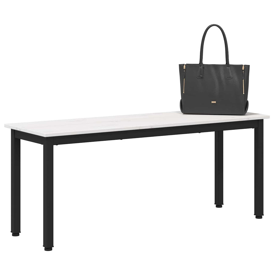 Bank Wit 110 x 35 x 45 cm Massief grenenhout