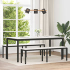 Bank massief grenenhout 160x35x45 cm wit
