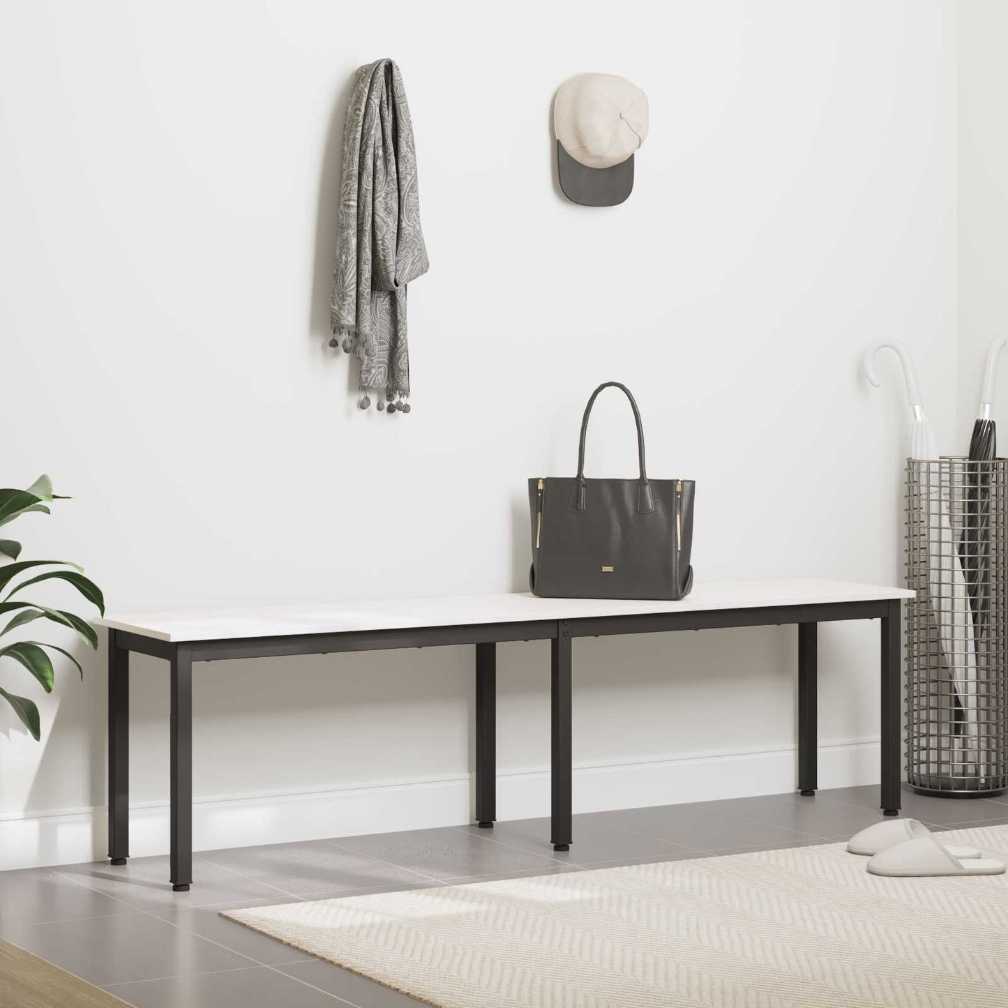 Bank Wit 160 x 35 x 45 cm Massief grenenhout
