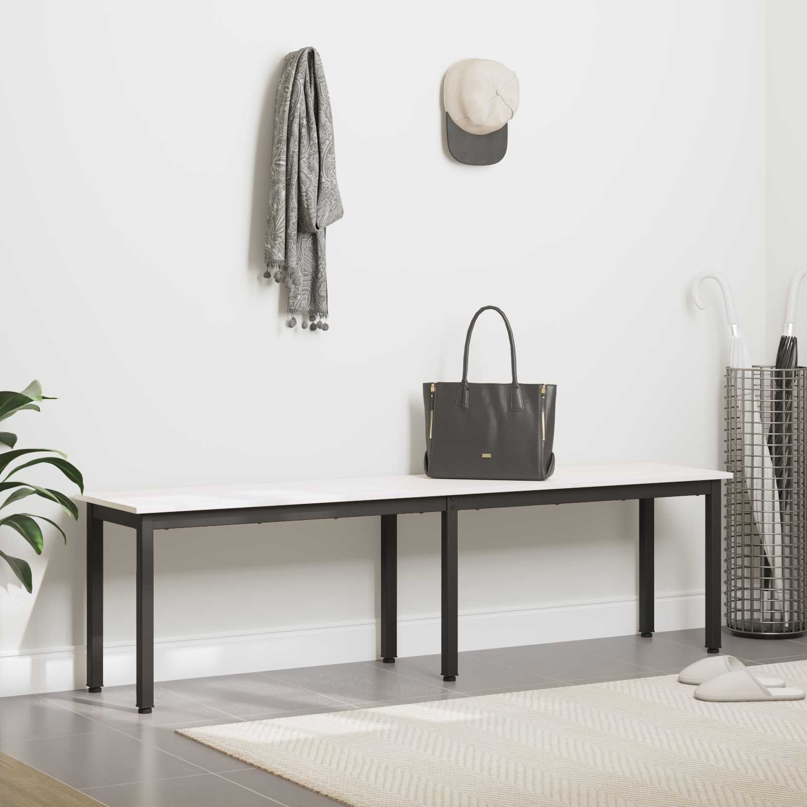 Bank Wit 160 x 35 x 45 cm Massief grenenhout