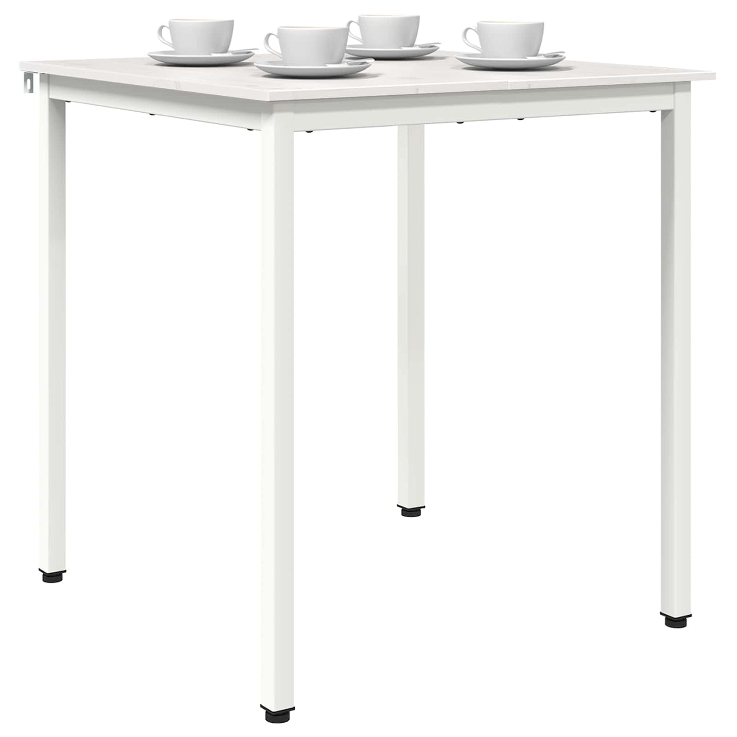 Eettafel Wit 60 x 60 x 75 cm Massief grenenhout