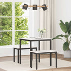 Eettafel 70x70x75 cm massief grenenhout wit