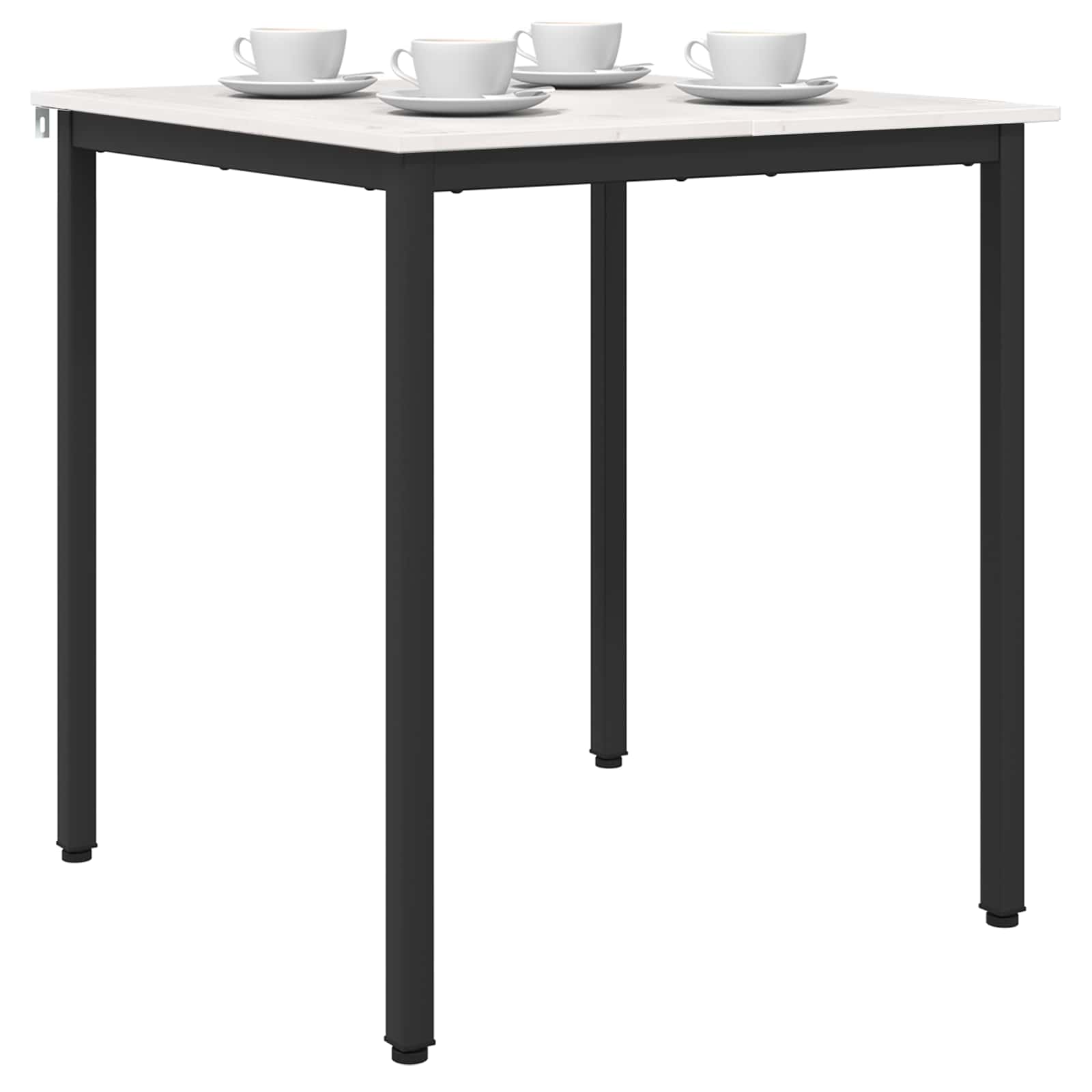 Eettafel Wit 70 x 70 x 75 cm Massief grenenhout