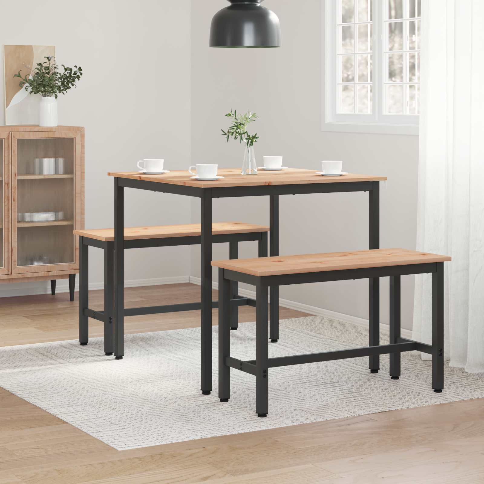 Eettafel Naturel 80 x 80 x 75 cm Massief grenenhout