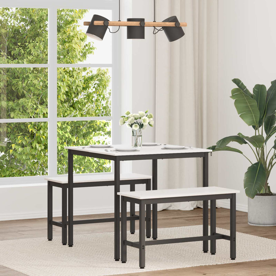 Eettafel Wit 80 x 80 x 75 cm Massief grenenhout