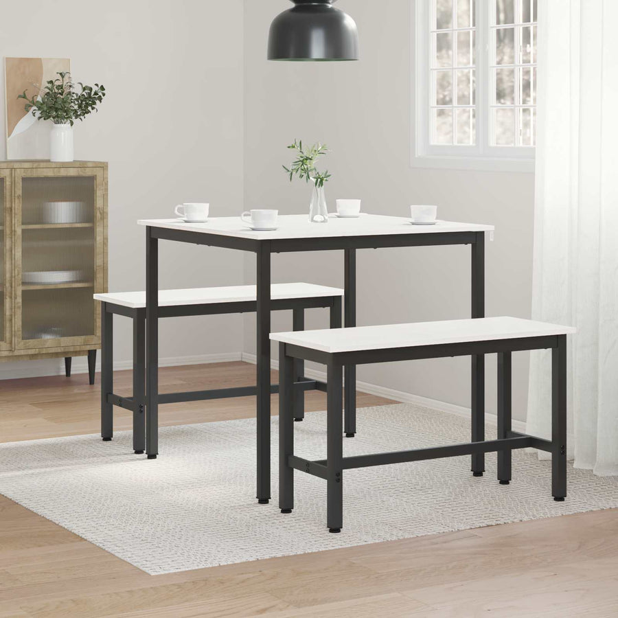 Eettafel Wit 80 x 80 x 75 cm Massief grenenhout