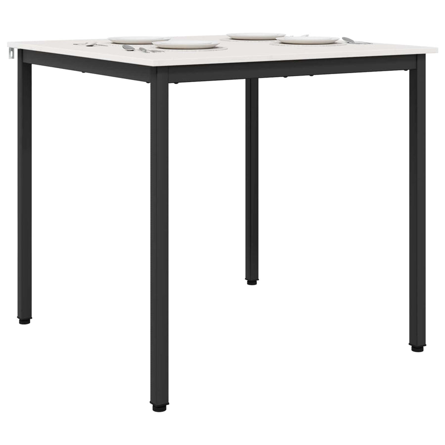 Eettafel Wit 80 x 80 x 75 cm Massief grenenhout