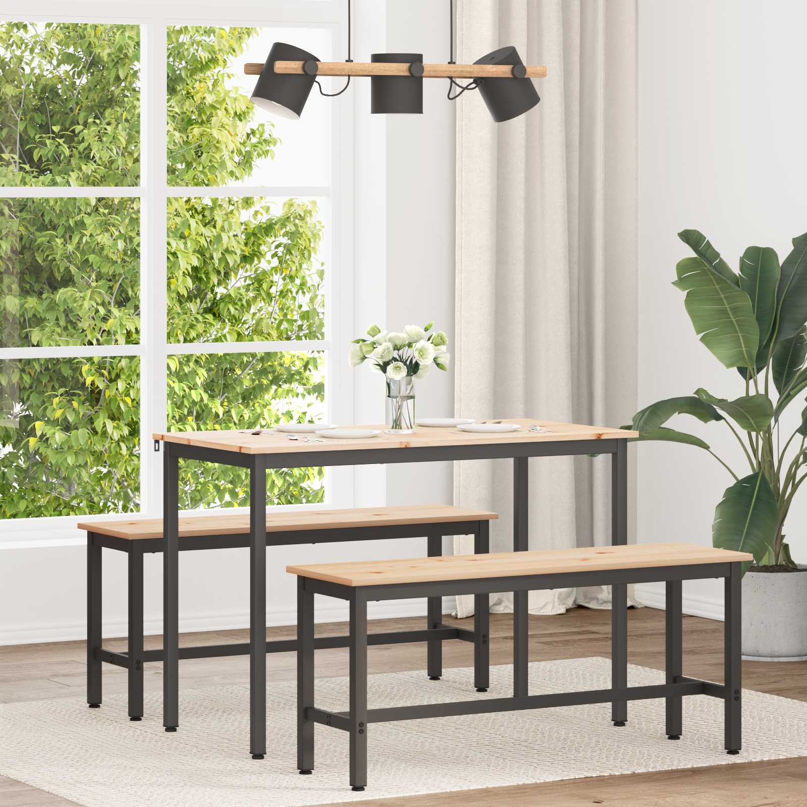 Eettafel Naturel 110 x 55 x 75 cm Massief grenenhout