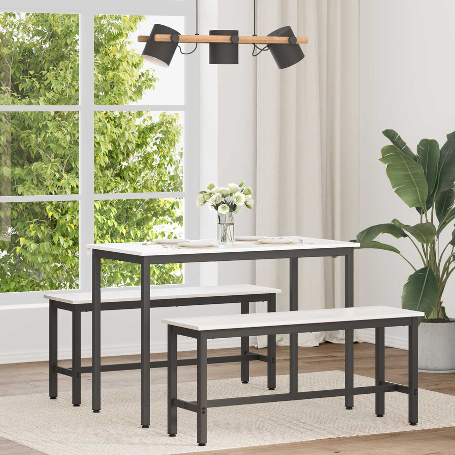 Eettafel Wit 110 x 55 x 75 cm Massief grenenhout