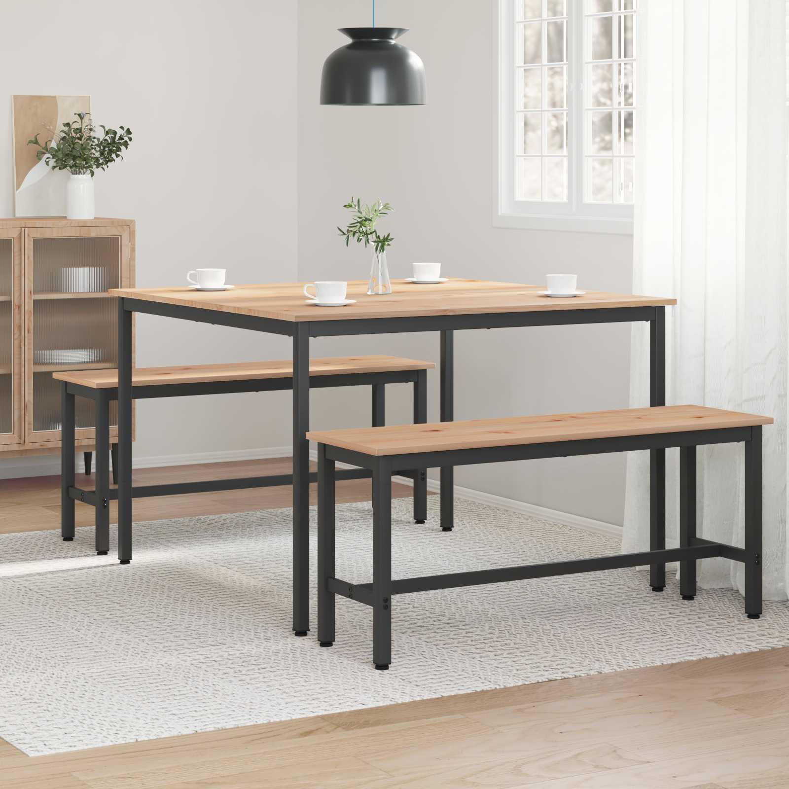 Eettafel Naturel 110 x 110 x 75 cm Massief grenenhout