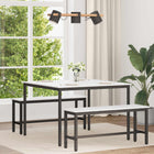 Eettafel 110x110x75 cm massief grenenhout wit