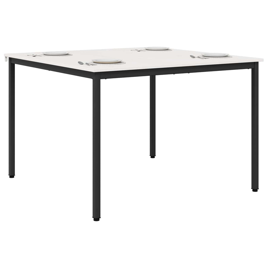 Eettafel Wit 110 x 110 x 75 cm Massief grenenhout