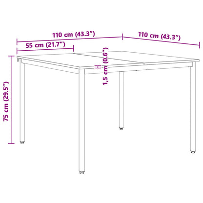 Eettafel Wit 110 x 110 x 75 cm Massief grenenhout