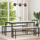 Eettafel 140x80x75 cm massief grenenhout wit