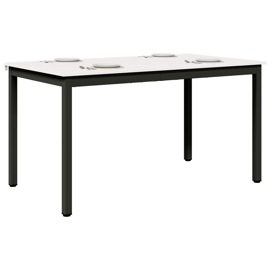 Eettafel Wit 140 x 80 x 75 cm Massief grenenhout