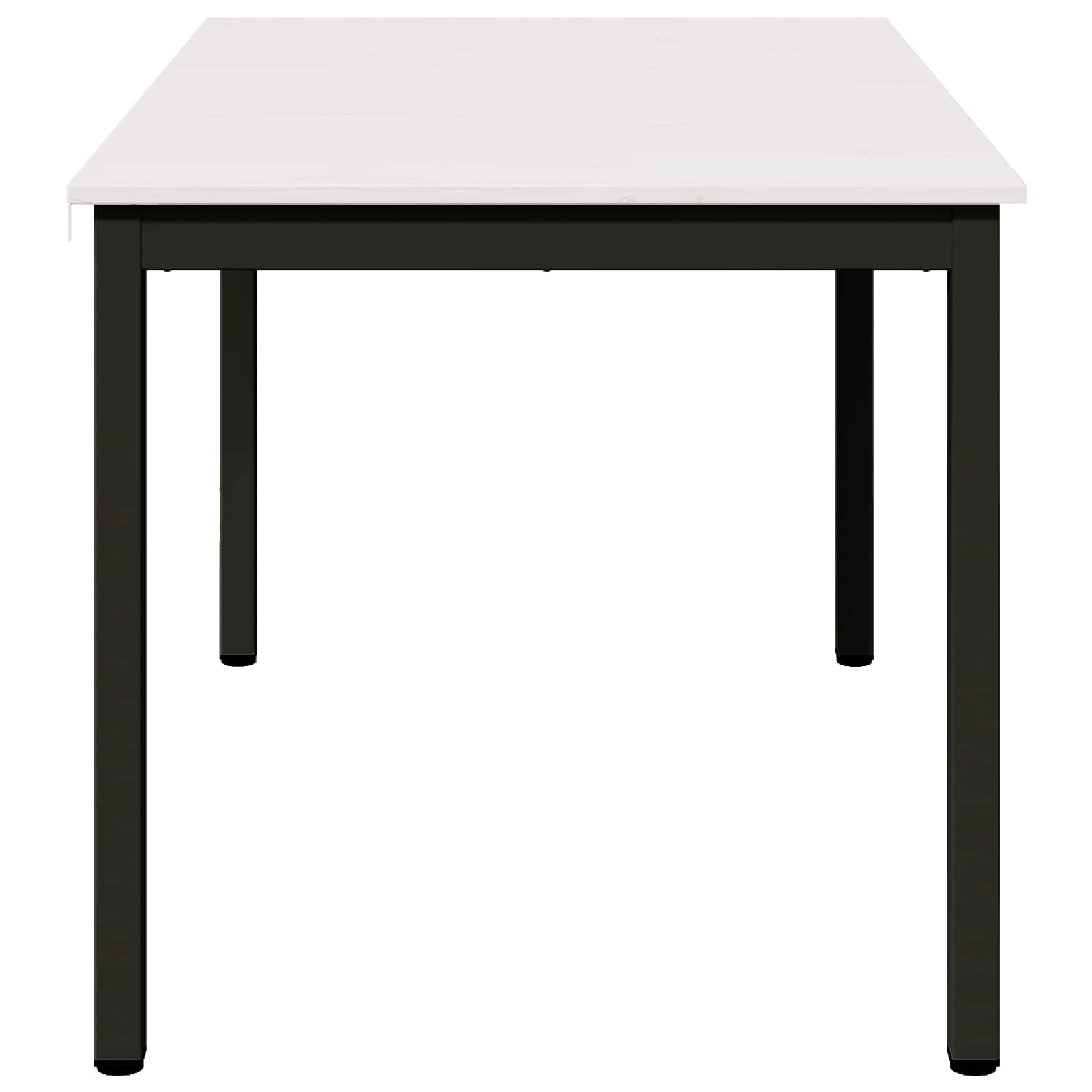 Eettafel Wit 140 x 80 x 75 cm Massief grenenhout