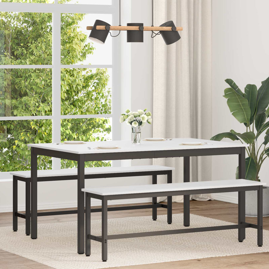 Eettafel Wit 150 x 90 x 75 cm Massief grenenhout
