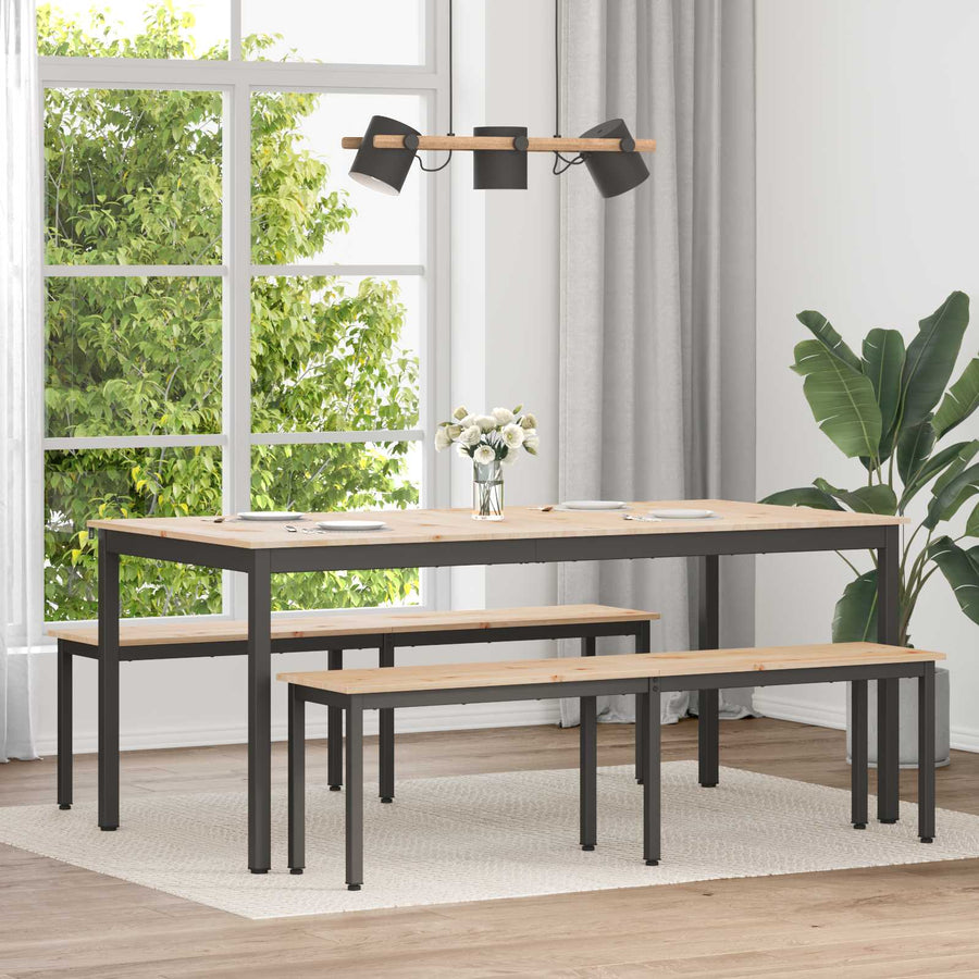 Eettafel Naturel 180 x 90 x 75 cm Massief grenenhout