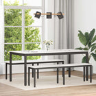 Eettafel 180x90x75 cm massief grenenhout wit