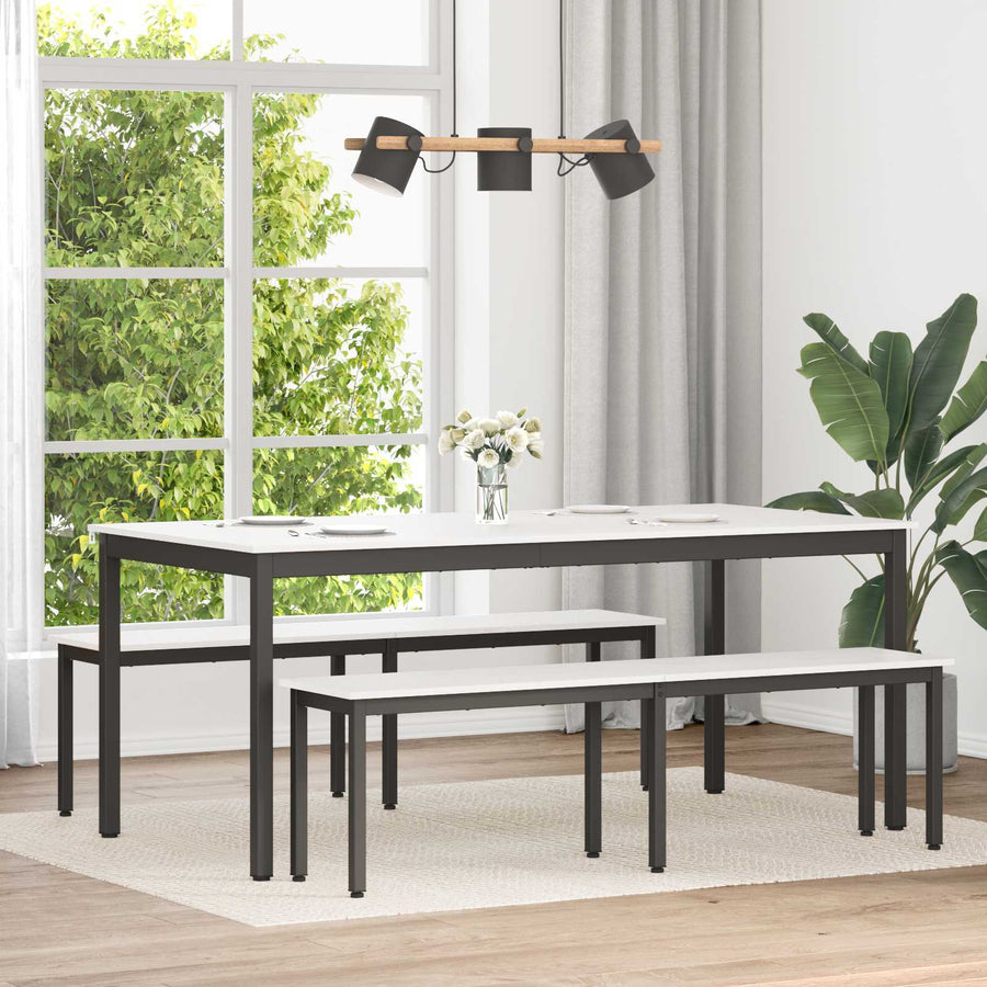 Eettafel Wit 180 x 90 x 75 cm Massief grenenhout