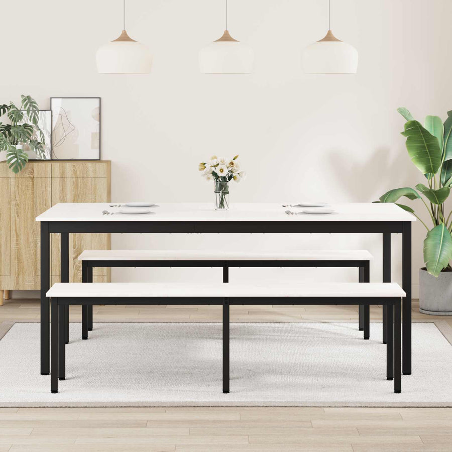 Eettafel Wit 180 x 90 x 75 cm Massief grenenhout