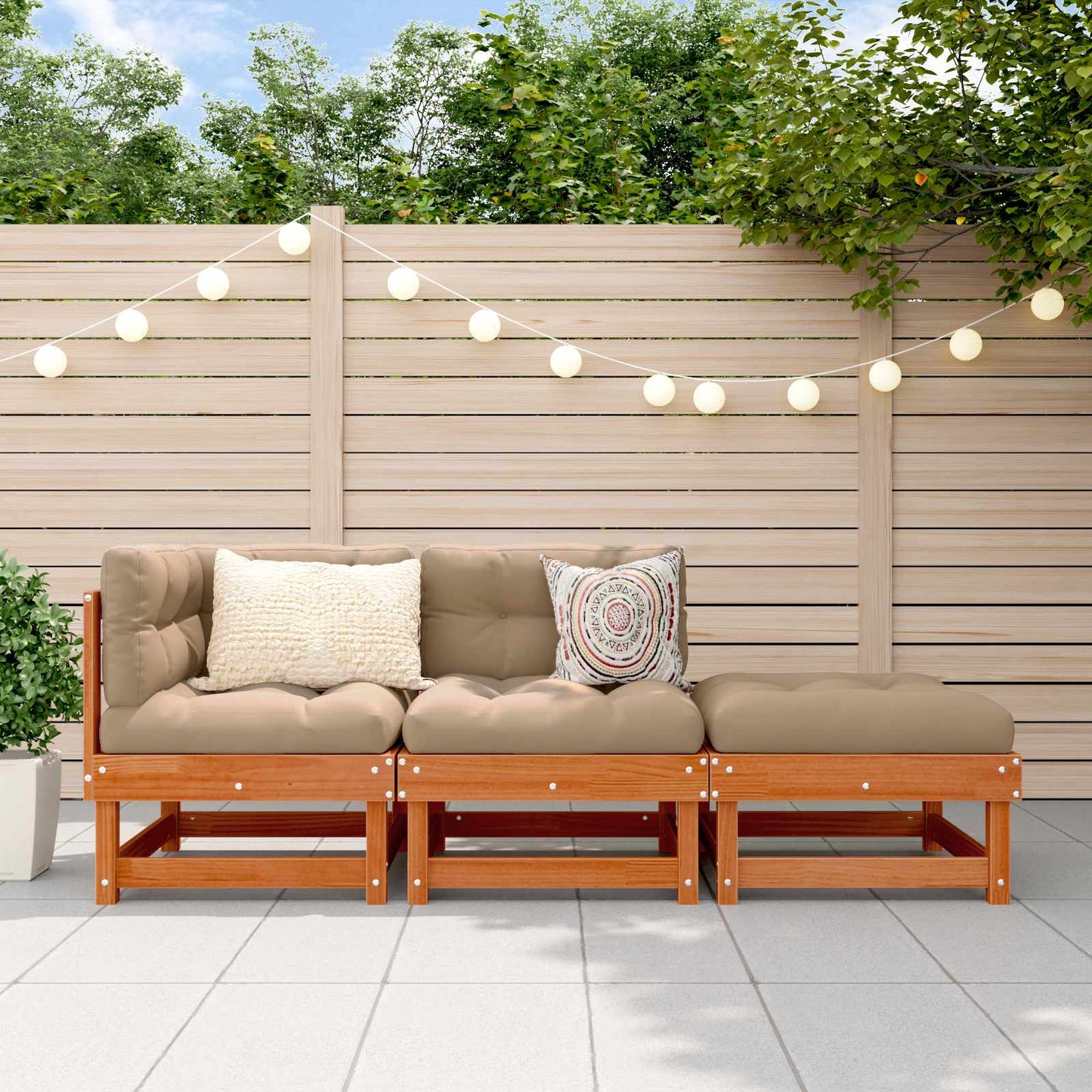 Sectie Sofa Eenheden Wasbruin 183 x 61 x 62 cm