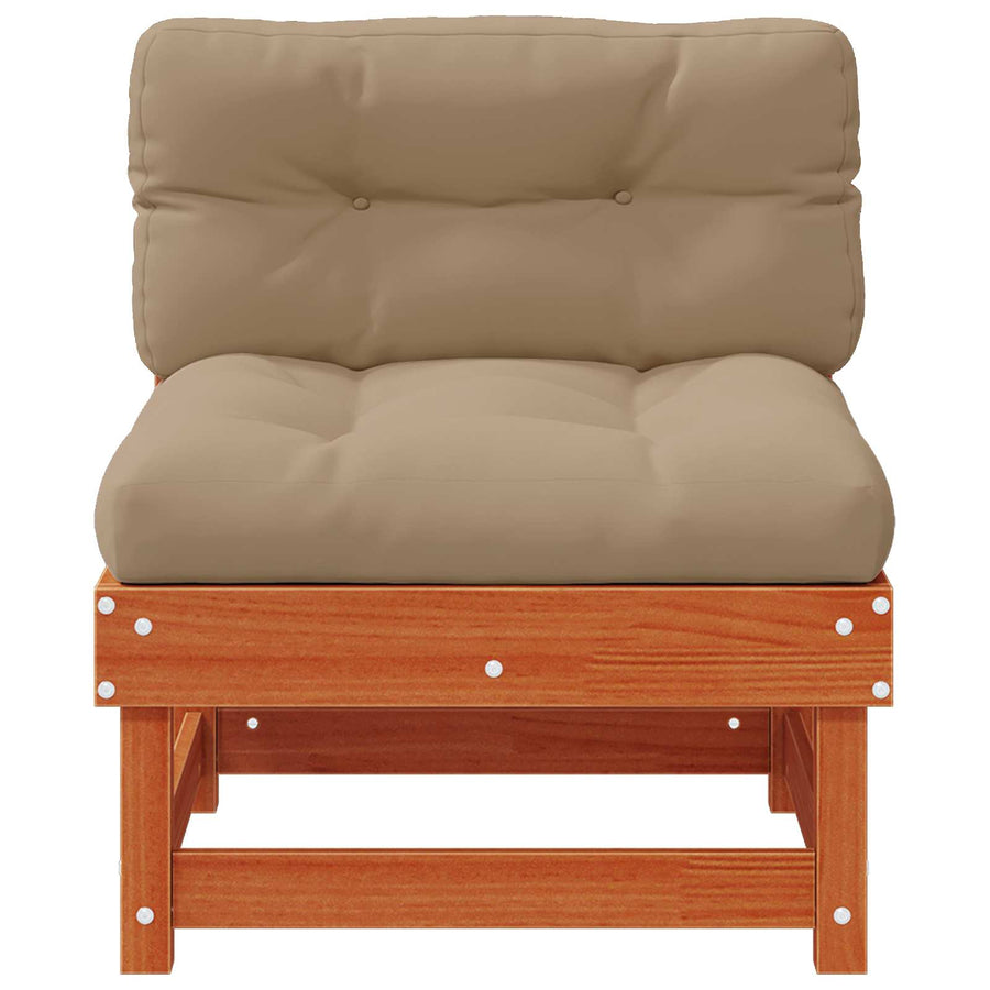 2 Stuk Sectie Sofa Eenheden Massief Vurenhout Was bruin pijnboom 2x midden