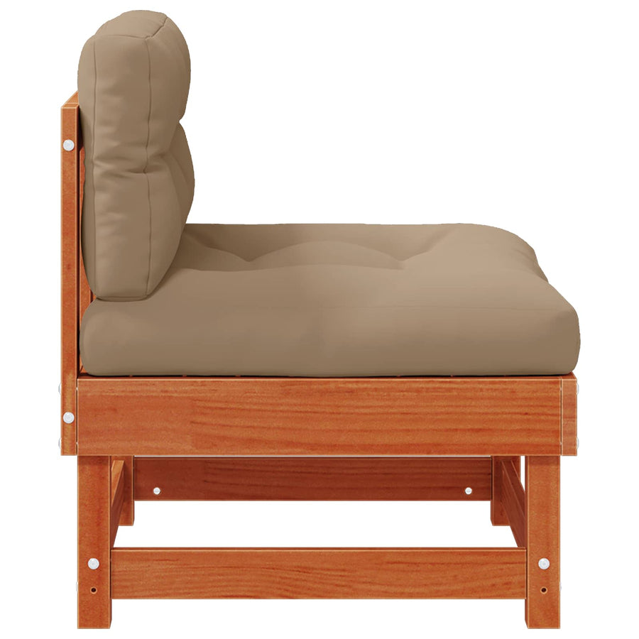 2 Stuk Sectie Sofa Eenheden Massief Vurenhout Was bruin pijnboom 2x midden
